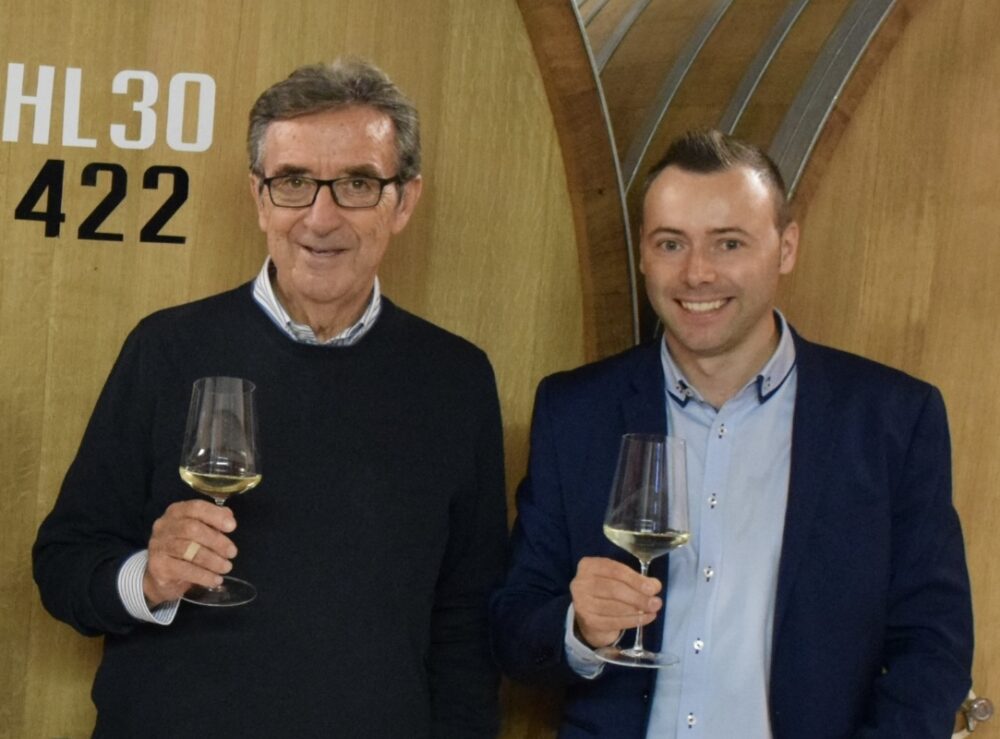 L'enologo Riccardo Cotarella con Armin Gratl direttore generale Cantina Valle Isarco