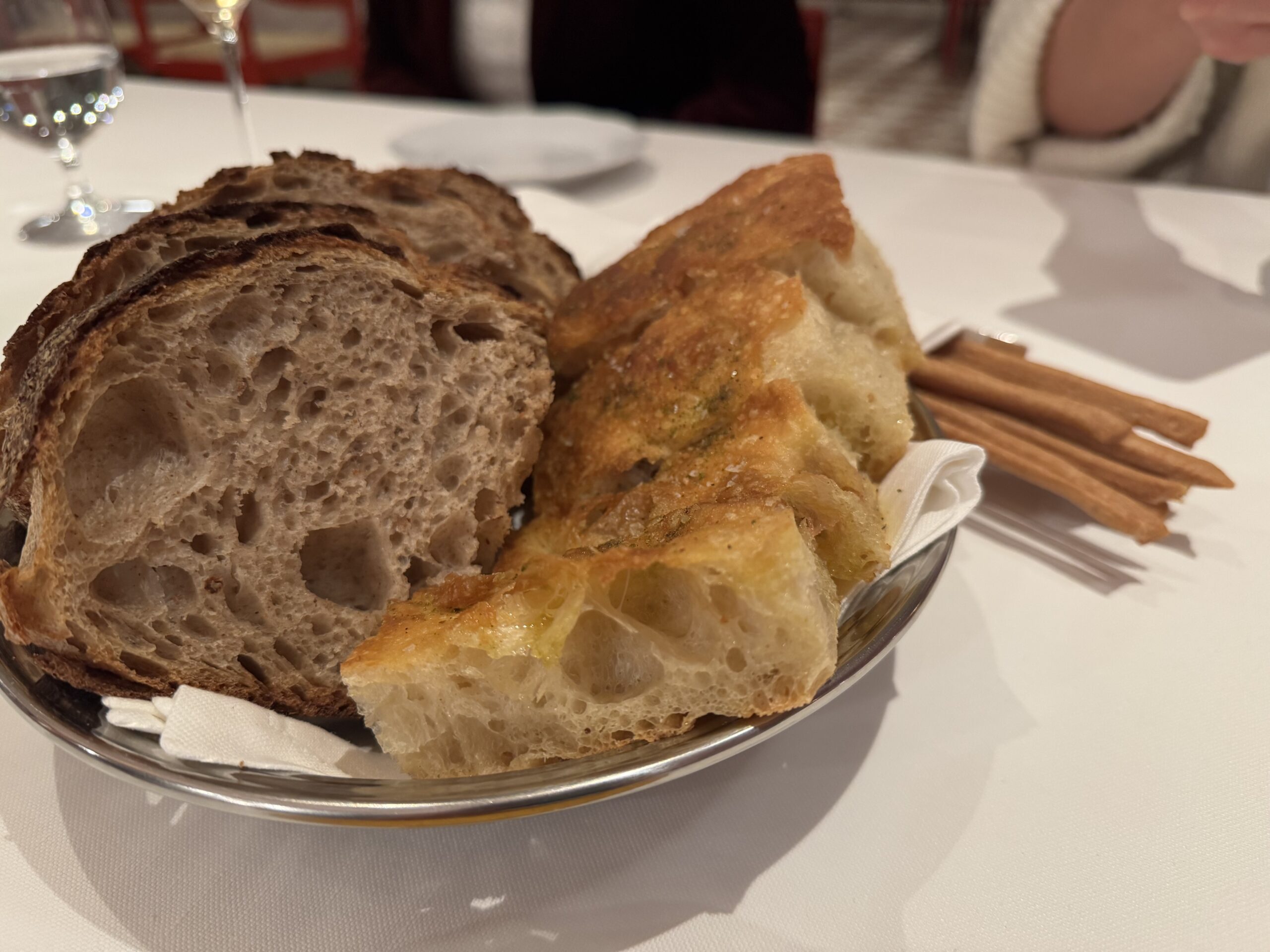 pane, focaccia e grissini