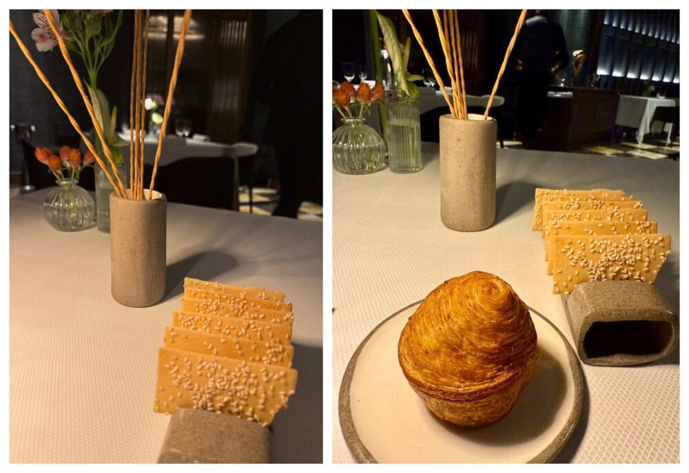 Ineo Restaurant Roma - Pane sfogliato al burro, crackers e grissini
