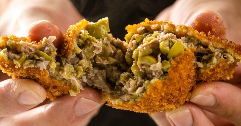 L’oliva all’ascolana XL: la ricetta di Valerio Esse