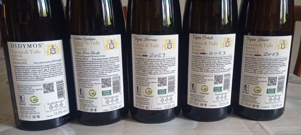 Controetichette vini Cantine Di Marzo