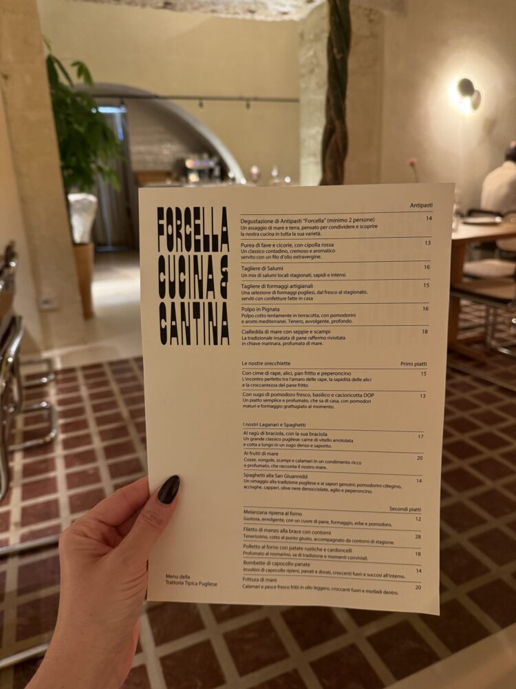 Menù - Forcella Cucina e Cantina