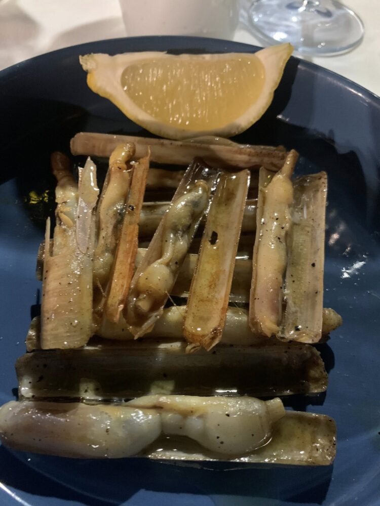 La Taverna del Mozzo, cannolicchi alla brace