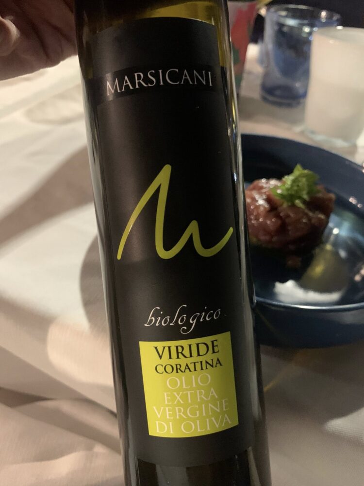 La Taverna del Mozzo, l'extravergine di Marsicani