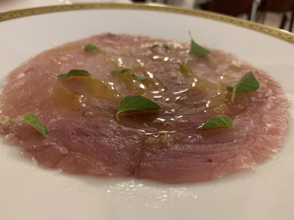 Ristorante Gallo a Roma, carpaccio di pescato