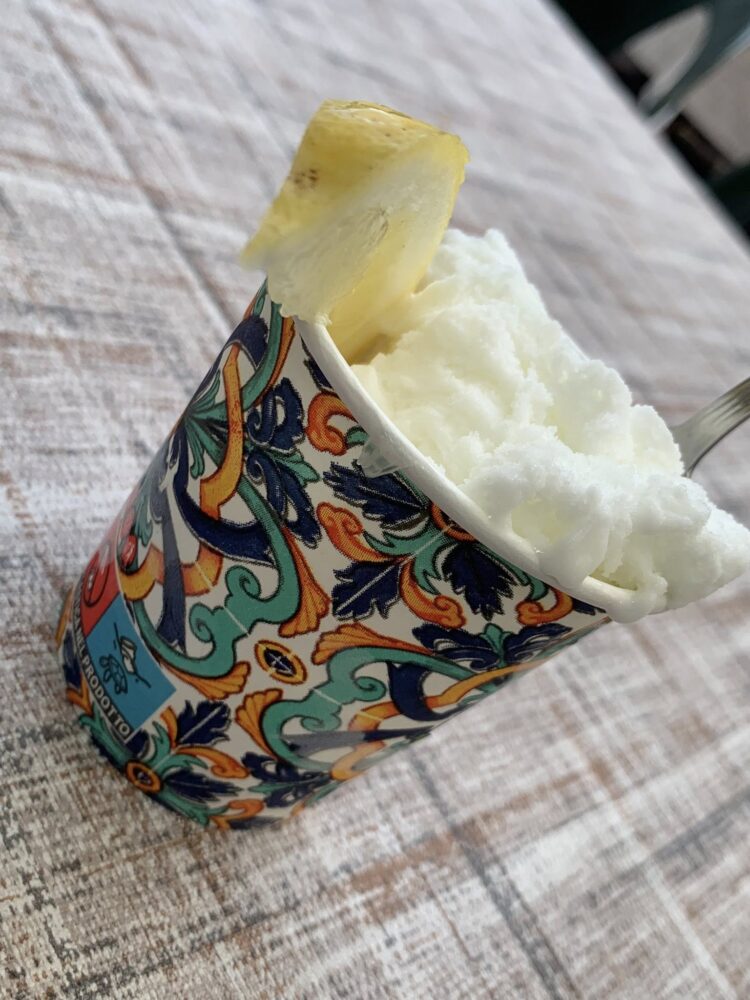 La Baita a Cuccaro Vetere, sorbetto al limone
