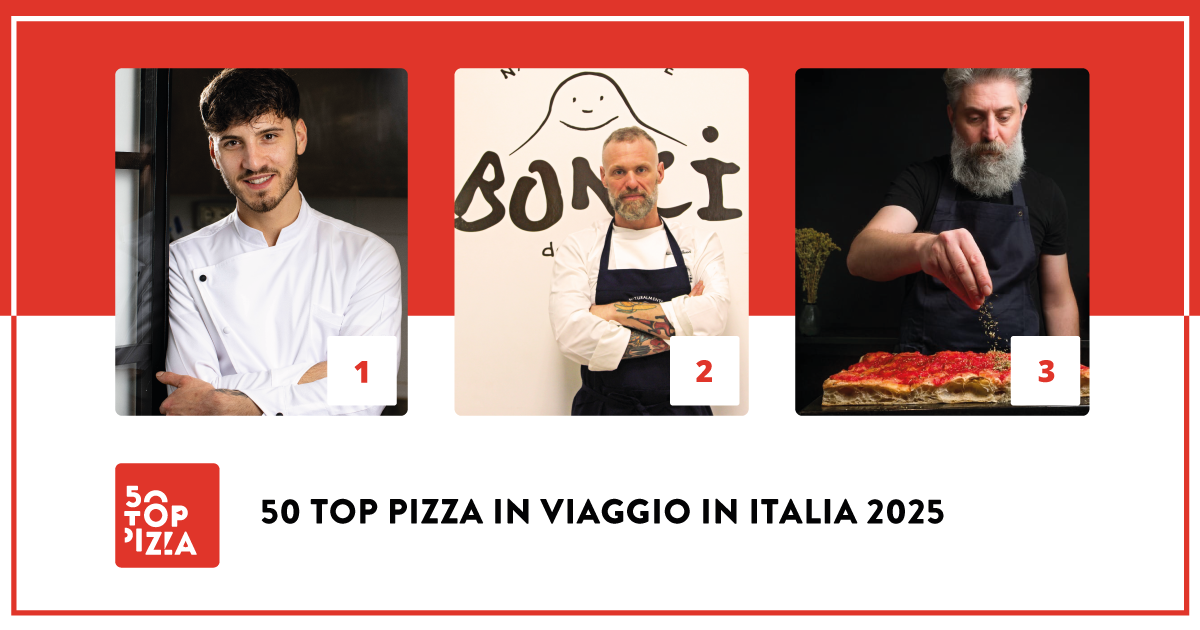 Il podio di 50 Top Pizza in Viaggio in Italia 2025