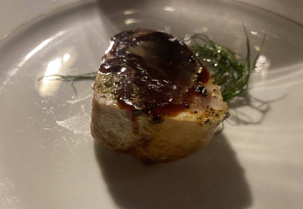 Signum - alalunga affumicata, finocchietto,fondo bruno di pesce