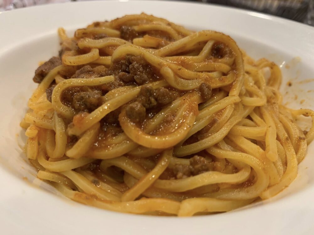 Osteria la Vache Folle, tagliolini al ragù