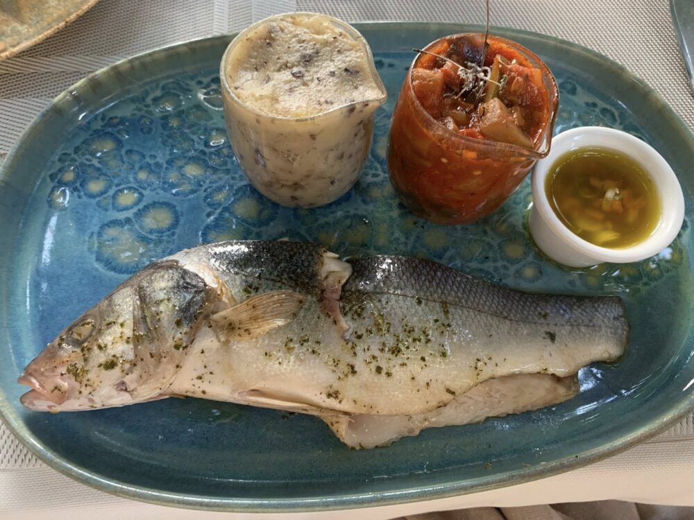 Le Torrent a Megeve, spigola alla Saint Tropez