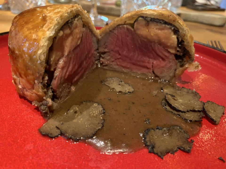 Le Refuge a Megeve, filetto alla Wellington