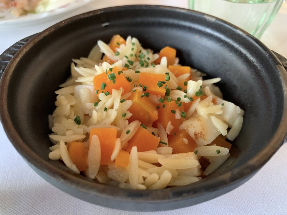 Restaurant Le Prieuré, carote e risoni