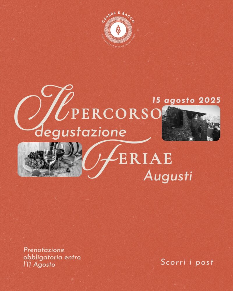 15 agosto - Il percorso degustazione feriale- Cantine del Palazzo Aragonese di Palma Campania