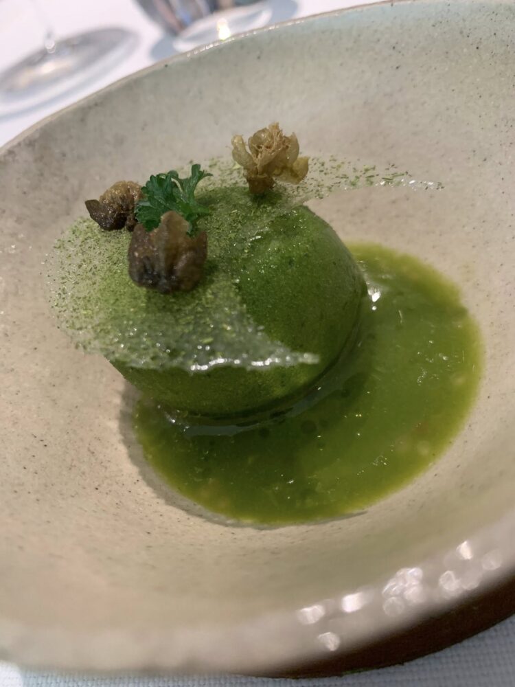 Le Clos des Senses, pre dessert al prezzemolo