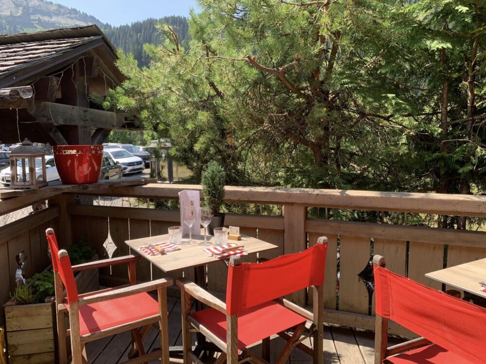 Le Refuge a Megeve, scorcio del dehors