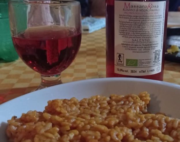 Controetichetta Massaro Rosa Negroamaro Rosato Biologico Salento Igp 2024 L'Astore Masseria