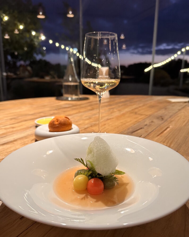 Orto Ristorante.Pomodori, Basilico, Gazpacho al gin