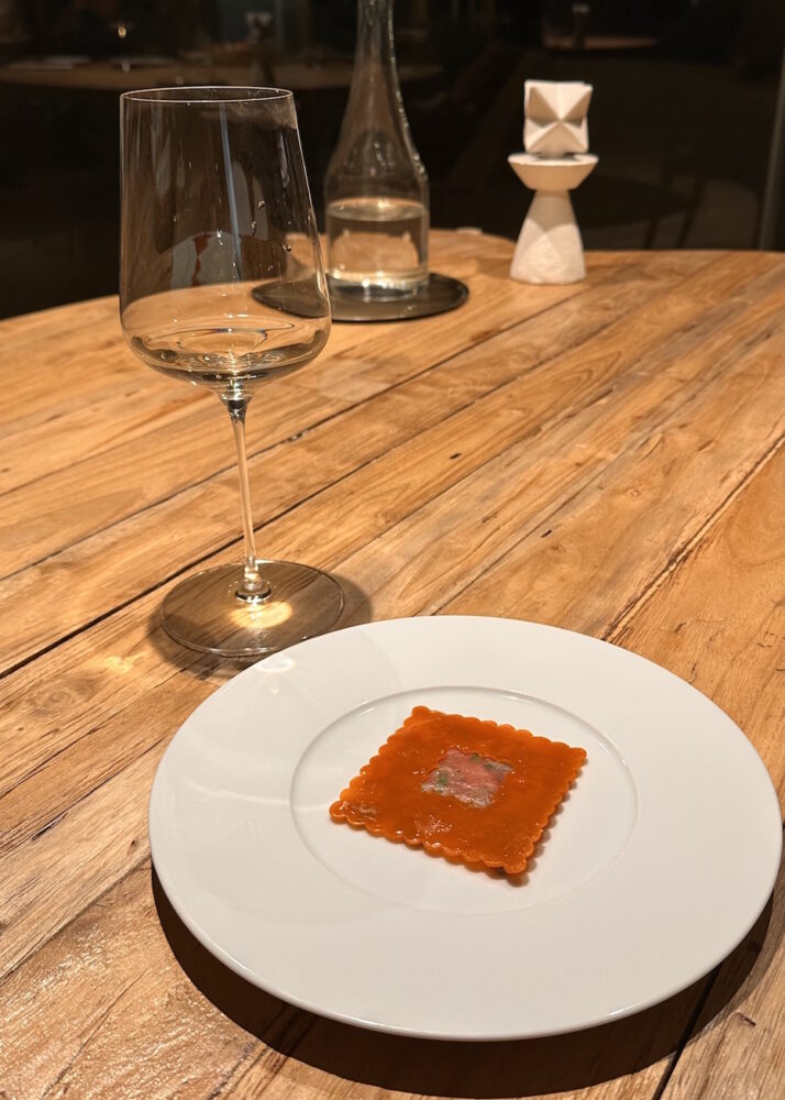 Orto Ristorante Tarallo quadro di peperoni, agnello, limone, finocchio di mare