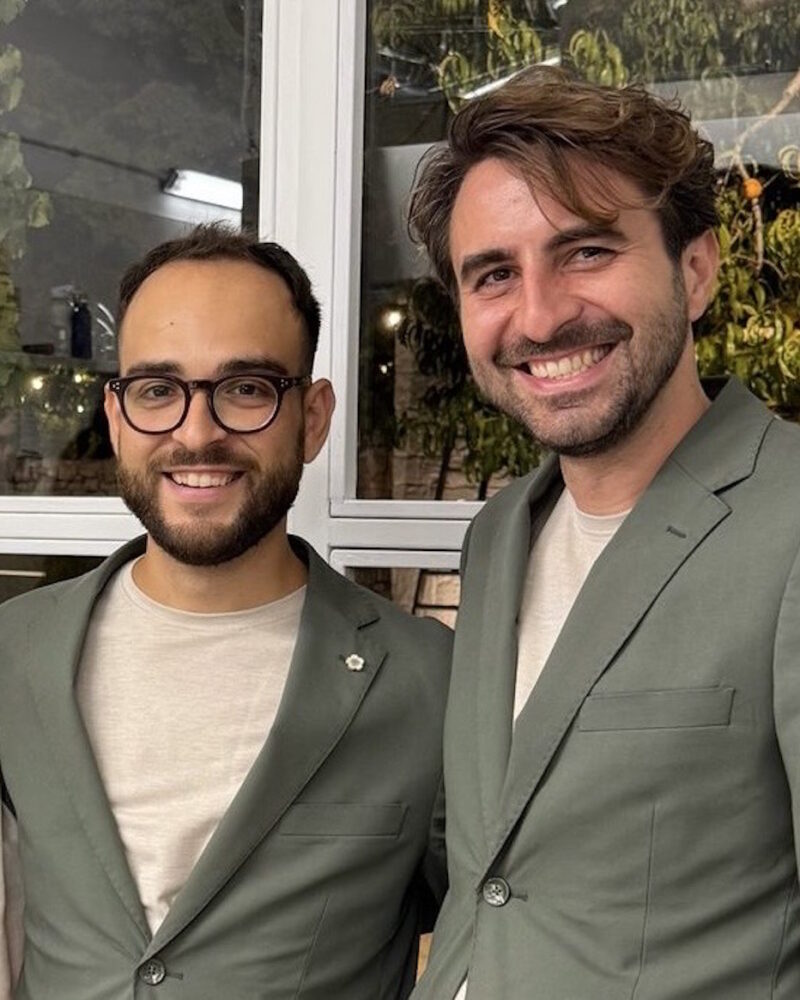 Orto Ristorante Da destra Lorenzo Catucci e Domenico Carpignano