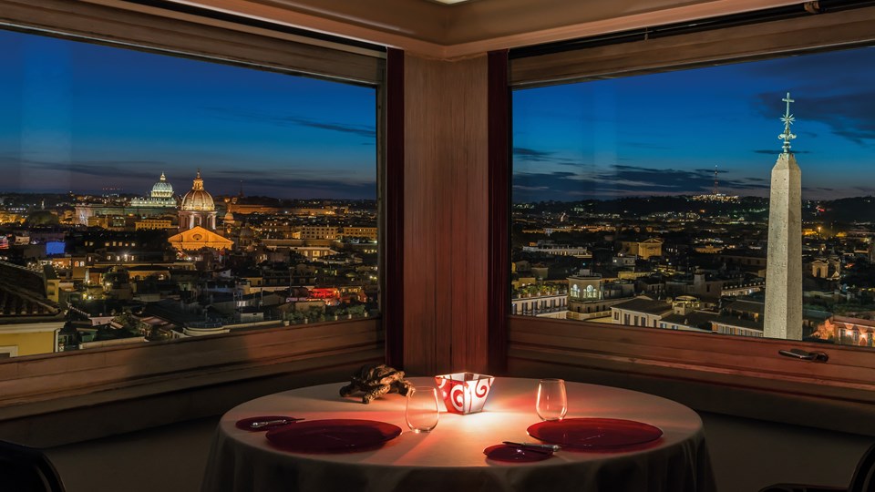 Il ristorante dell'Hotel Hassler a Roma