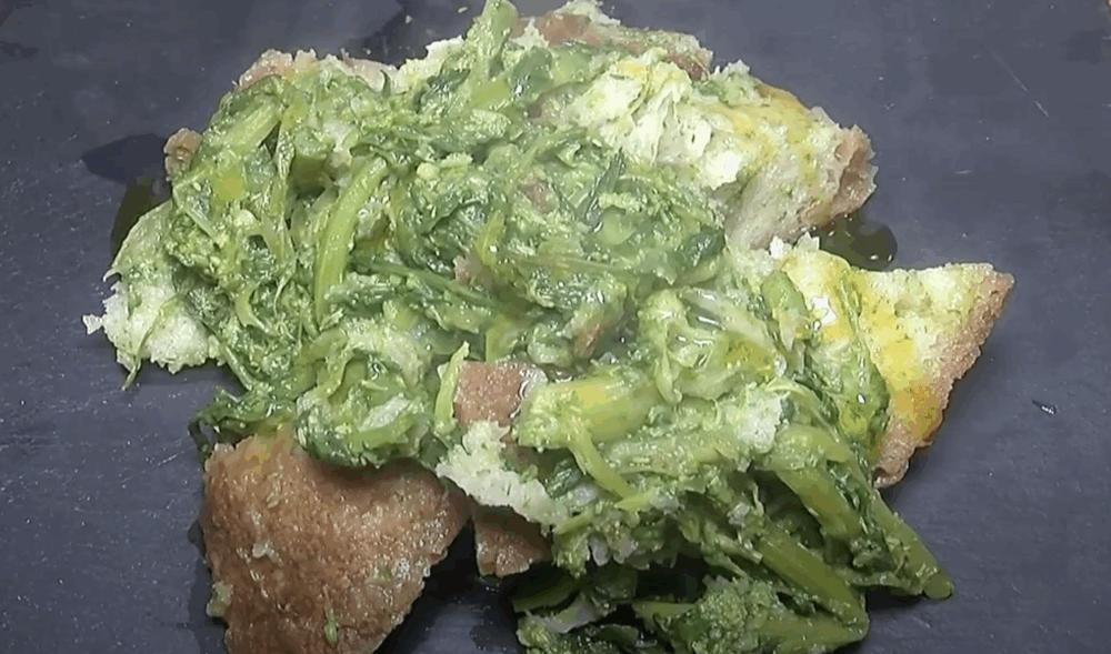 Pane cotto e broccoli