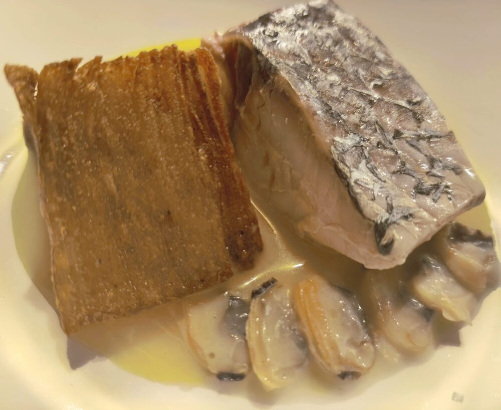 RIVA DI PALO RESORT, ombrina, millefoglie di patate e porri