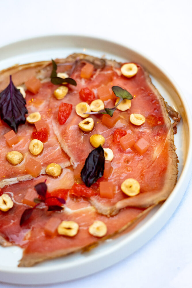 Tenute del Gheppio, carpaccio di manzo