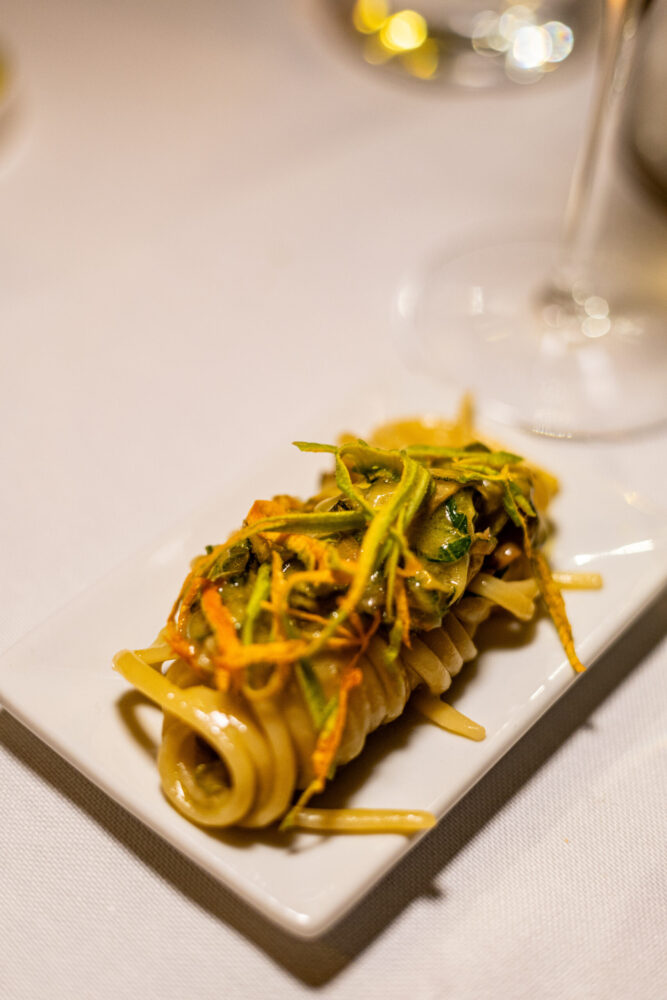 Tenute del Gheppio, spaghetto alla nerano