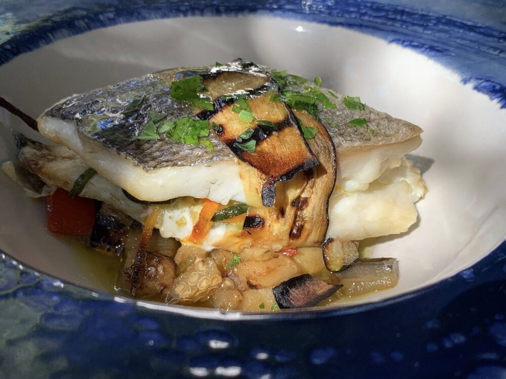 Blu Acciaroli Ristorante di Mare, sandwich di orata con verdure dell'orto