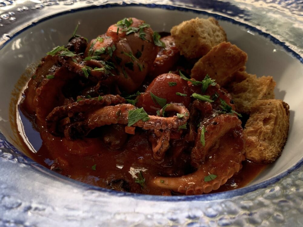 Blu Acciaroli Ristorante di Mare, polpetti affogati