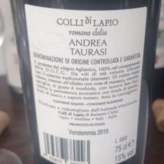 Controetichetta Andrea Taurasi Docg 2019 Colli di Lapio