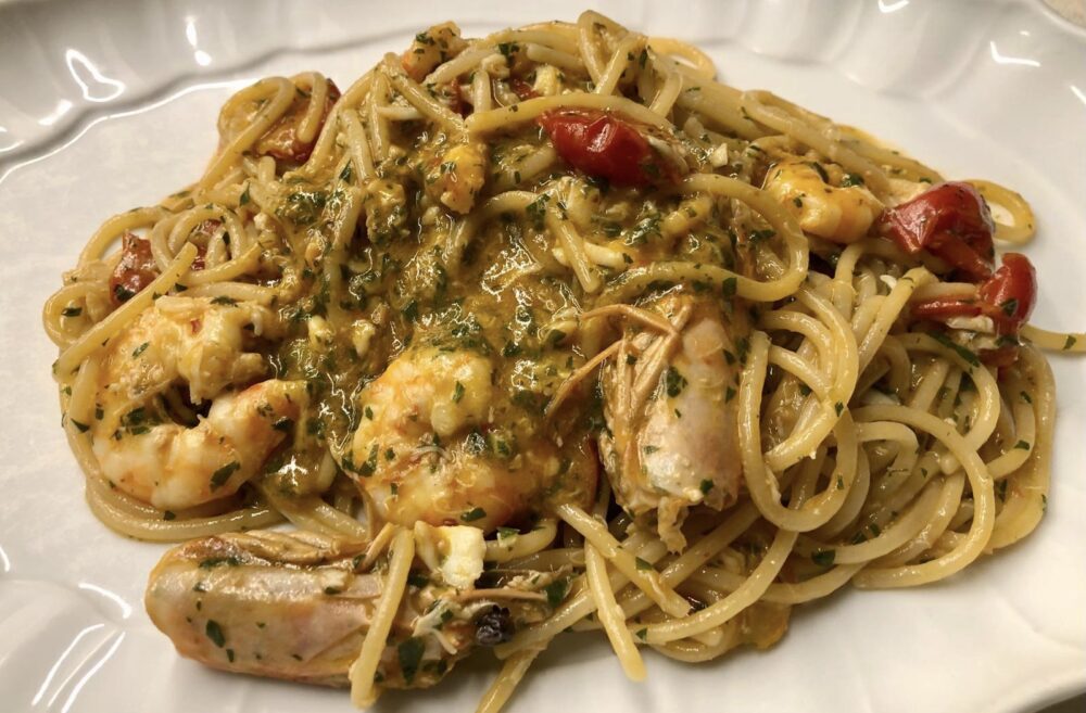 Spaghetti con mazzancolle