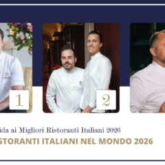 Il podio de I Migliori Ristoranti Italiani nel Mondo 2026