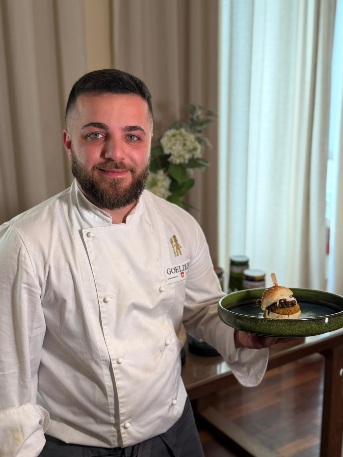 Cristian Oliviero e la sua preparazione Between vegetables and fermentations