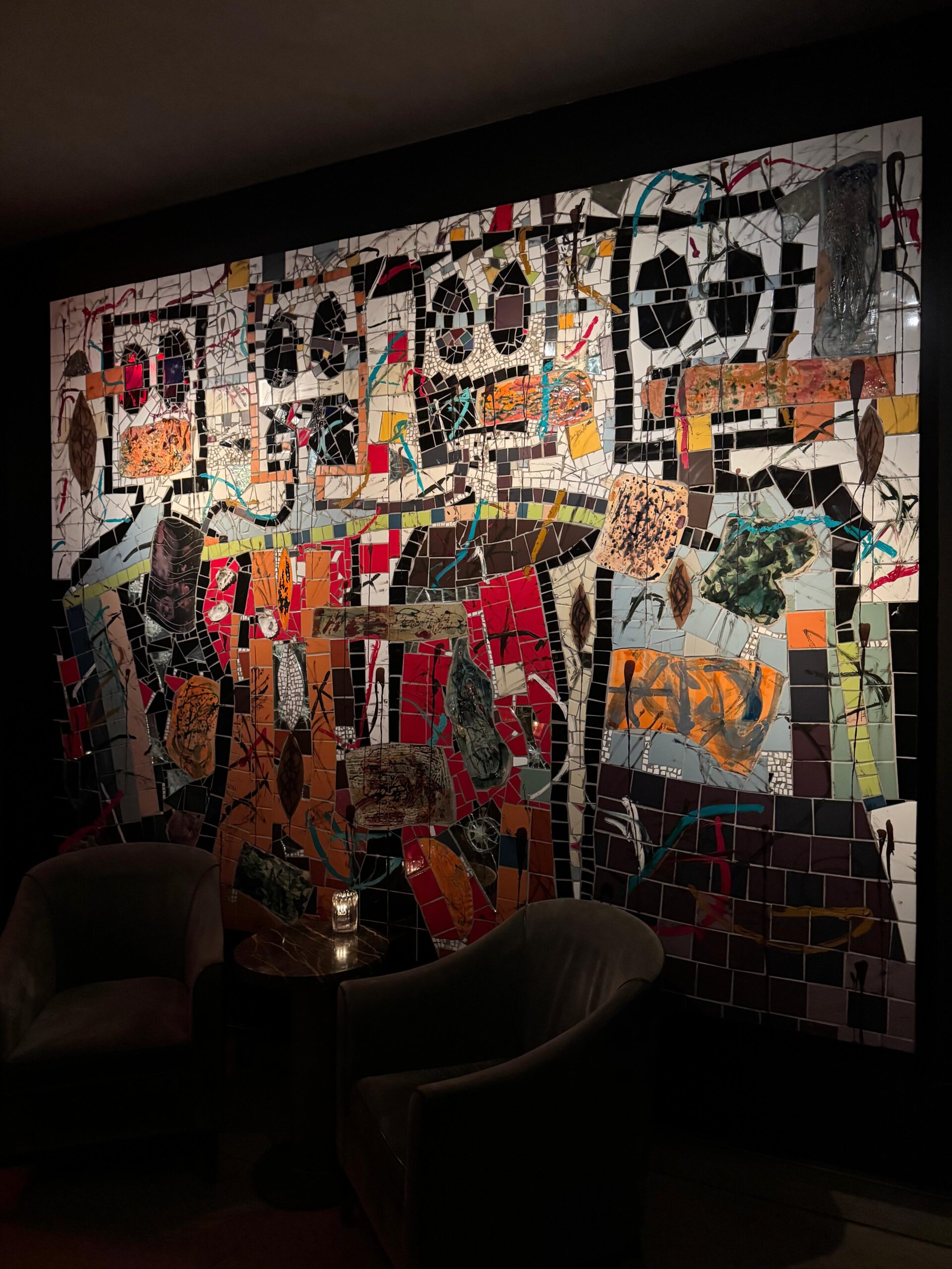 Opera esposta all'ingresso dell'eleven madison park