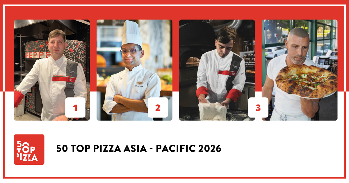 Il podio di 50 Top Pizza Asia - Pacific 2026