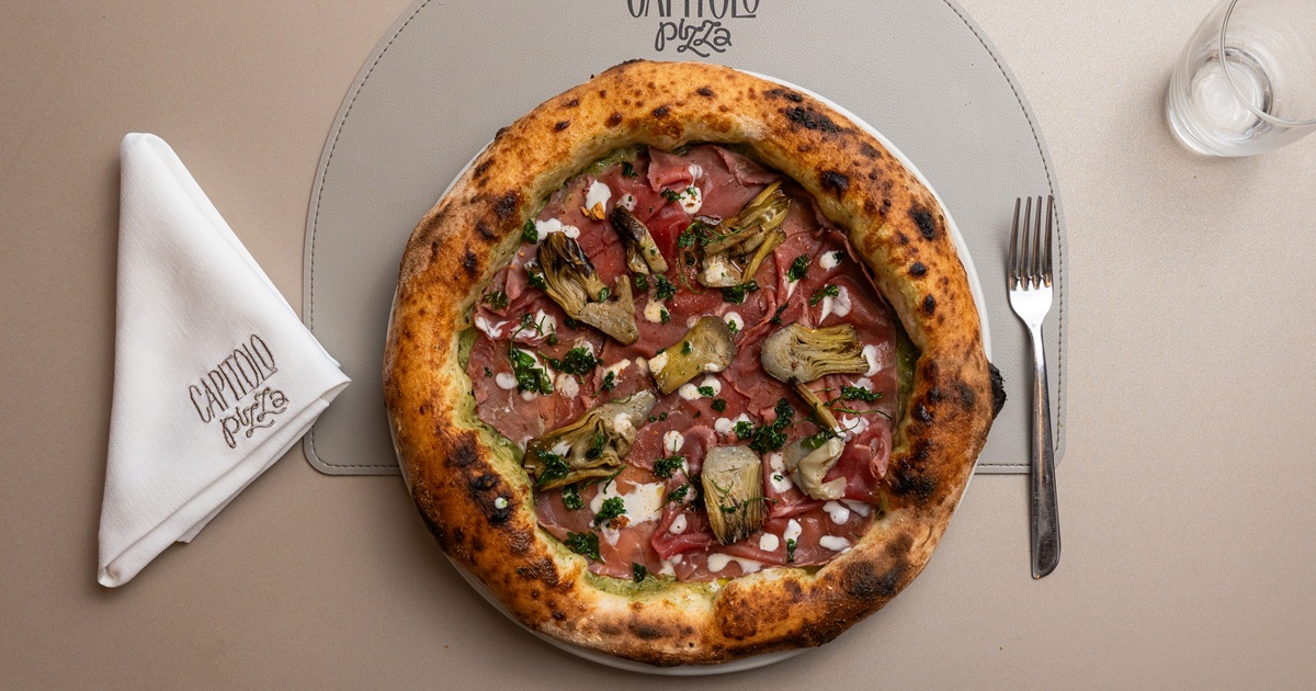 Il ricordo del carciofo arrosto: la pizza di Carlo De Luca