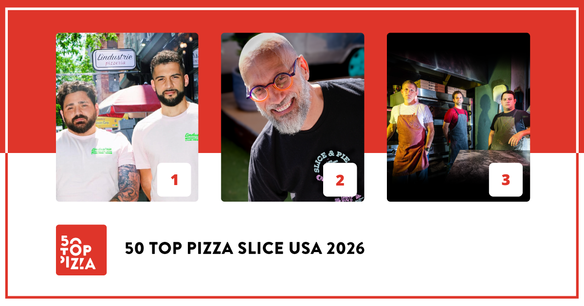 Il podio di 50 Top Pizza Slice USA 2026